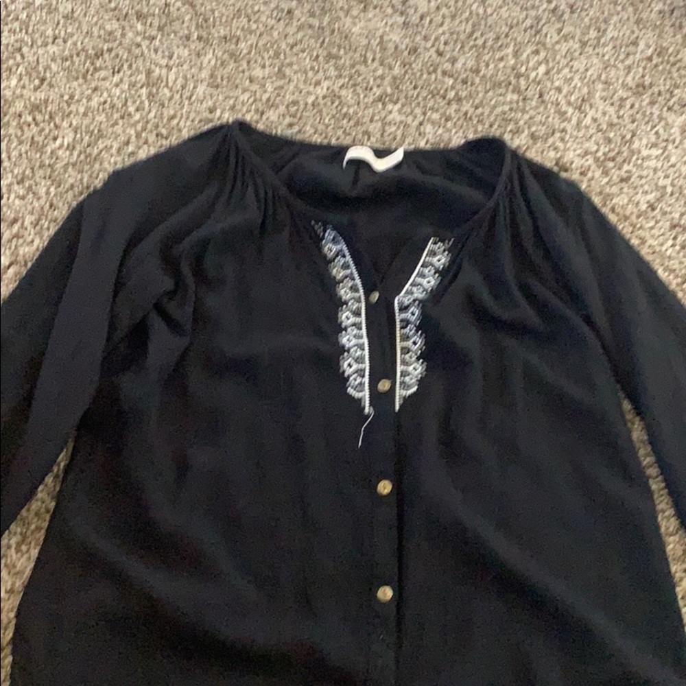 Black button down